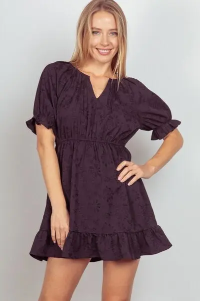 Black Eyelet Mini Dress online